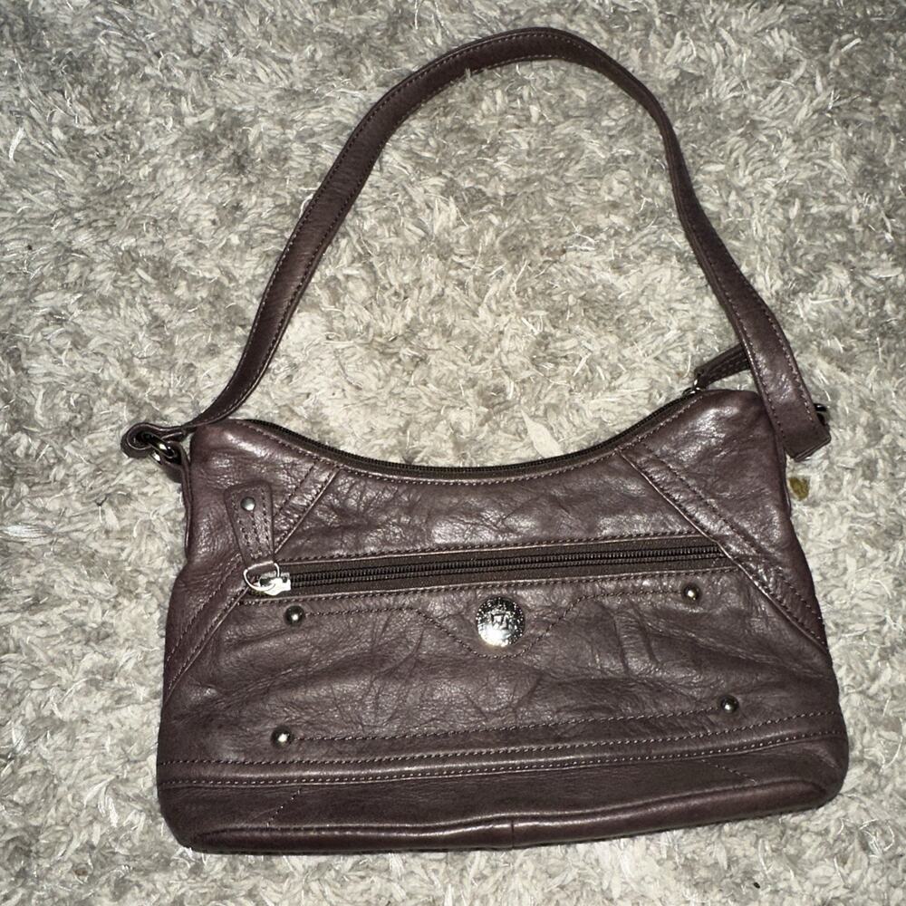 Stone Mountain Genuine Leather Handbag Purple